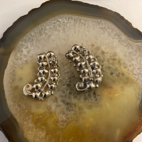 Xxsoldxx Vintage Rhinestone brooch 2 Duo in silver - Picture 2 of 3